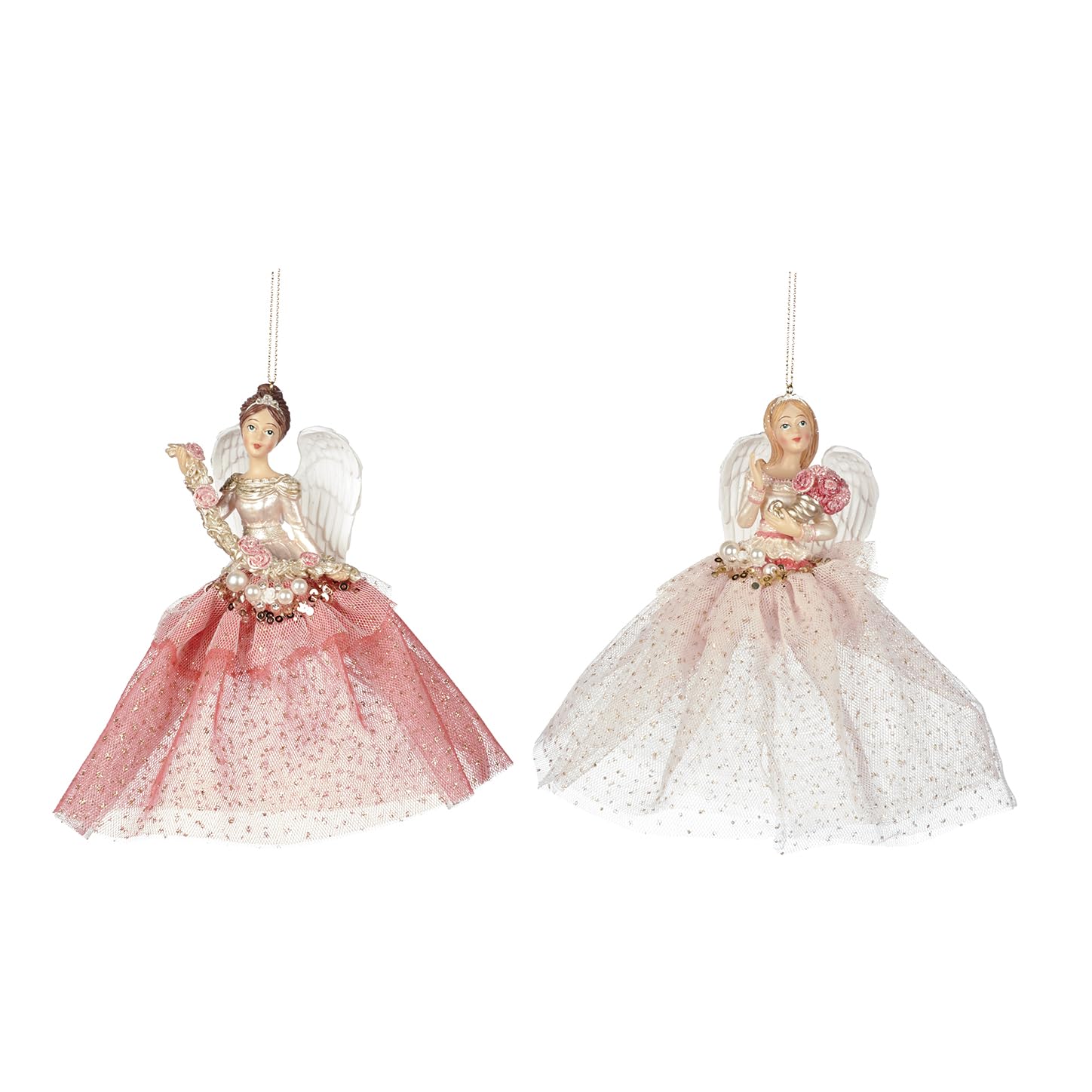 Goodwill Angelo celeste in resina per abito, 15 cm, decorazione – Set di 2