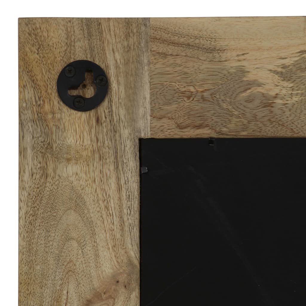 Spiegel Mangoholz Massiv 50 x 110 cm mit Holzrahmen, Vintage Deko für Flur, Badezimmer, Wohnzimmer, Ganzkörperspiegel für Schmink, Rasur, Kosmetik und Ankleide