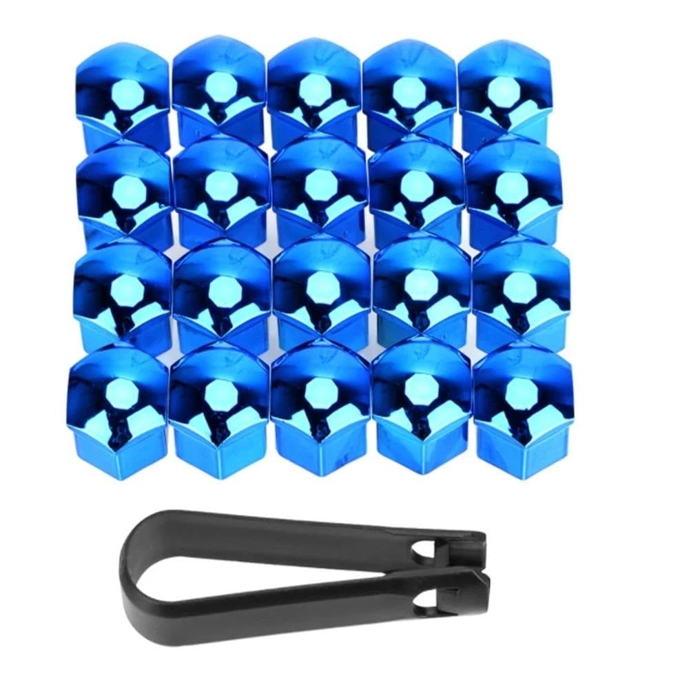 Tapas de buje de rueda de coche con acabado protector para pernos de llanta 19mm 4