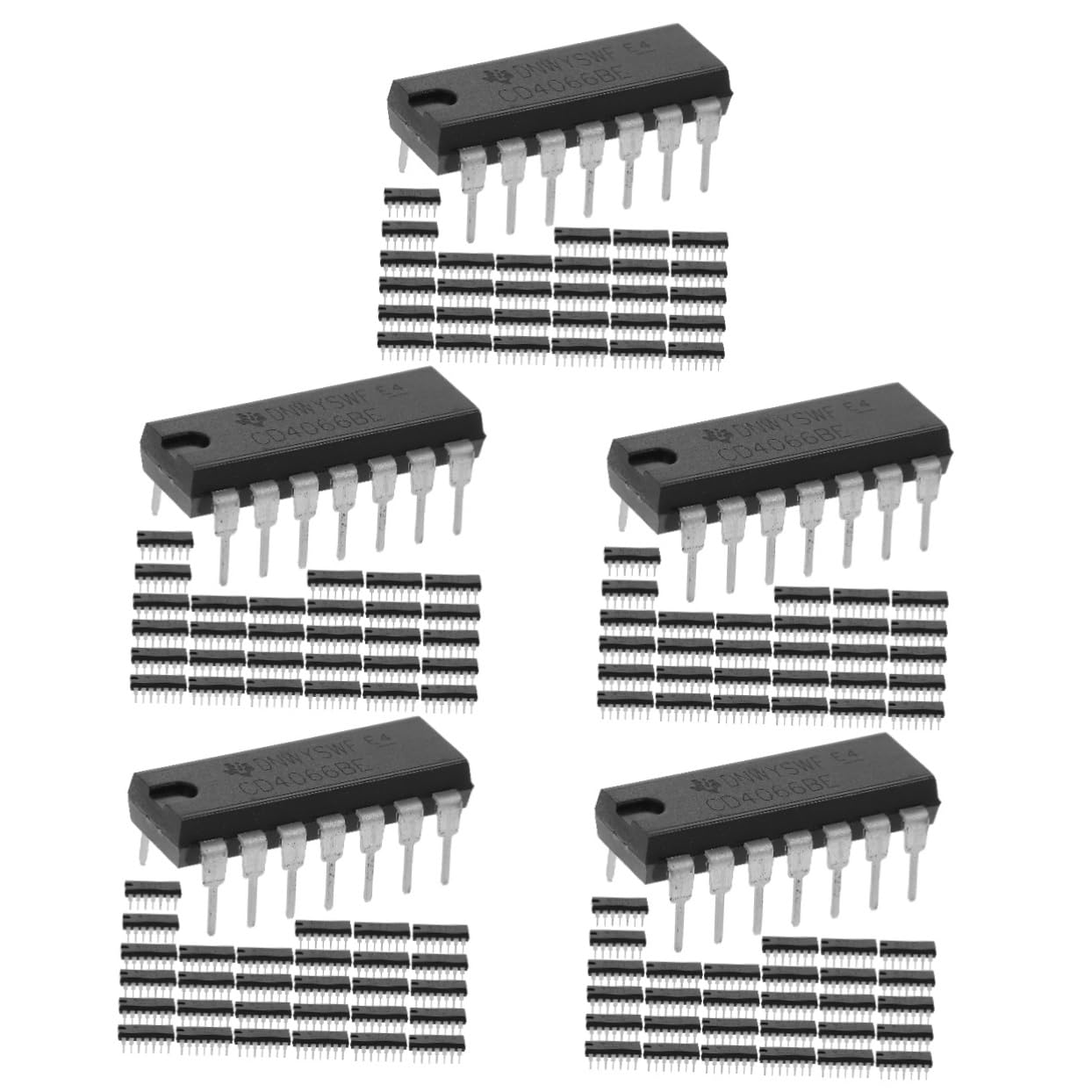 jojofuny 150 Pcs Ic Chip Capacitor Discharge Tool Replacement Quad Bilateral Series Logic Ic The Diode Kit Quad Bilateral Ic 555 Timer Op Amp Resistors Four Sides Integrated Circuit Chip