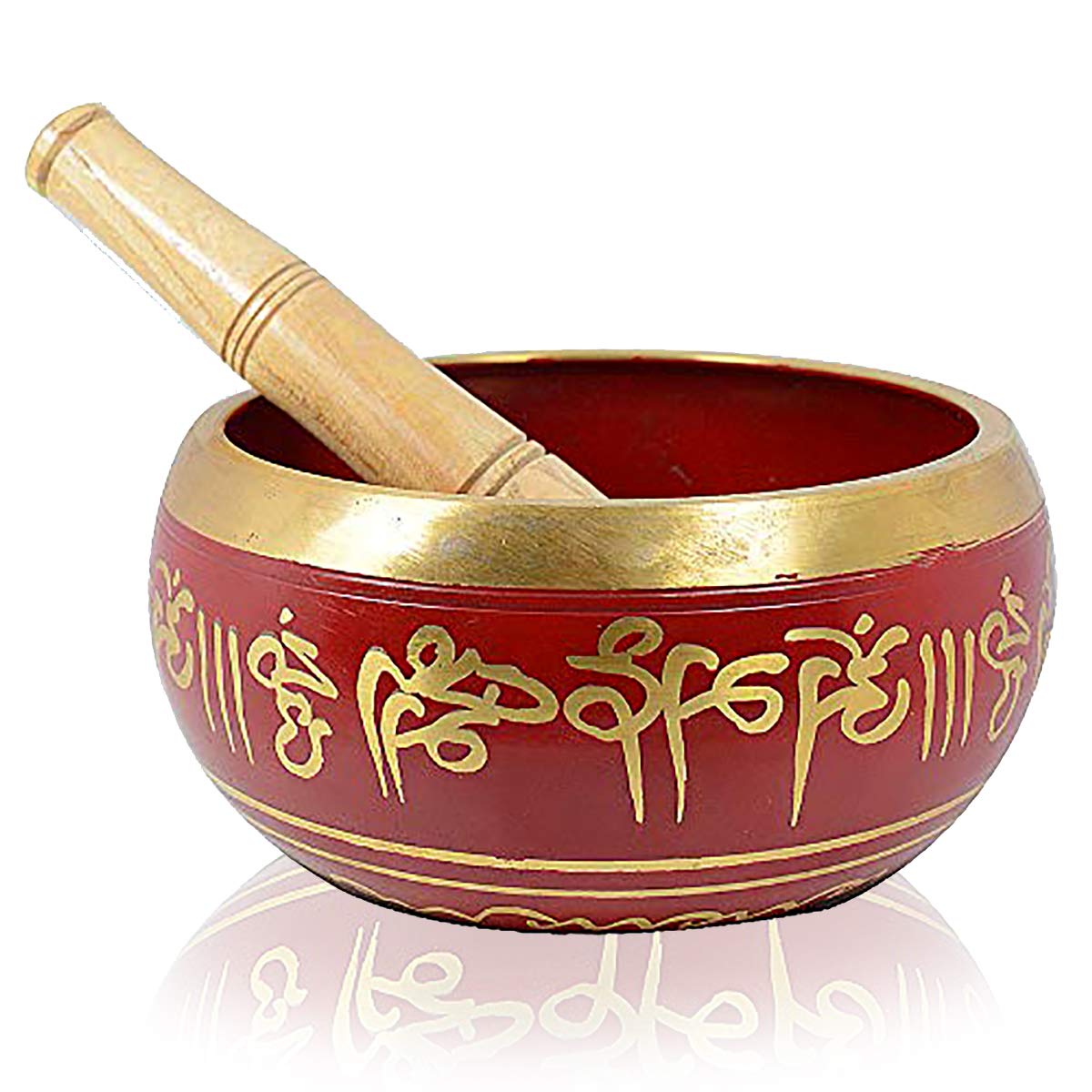 Reiki Crystal Products Singing Bowl | Tibetan Buddhist Prayer Instrument With Wooden Stick | Meditation Bowl | Music Therapy | 9 cm