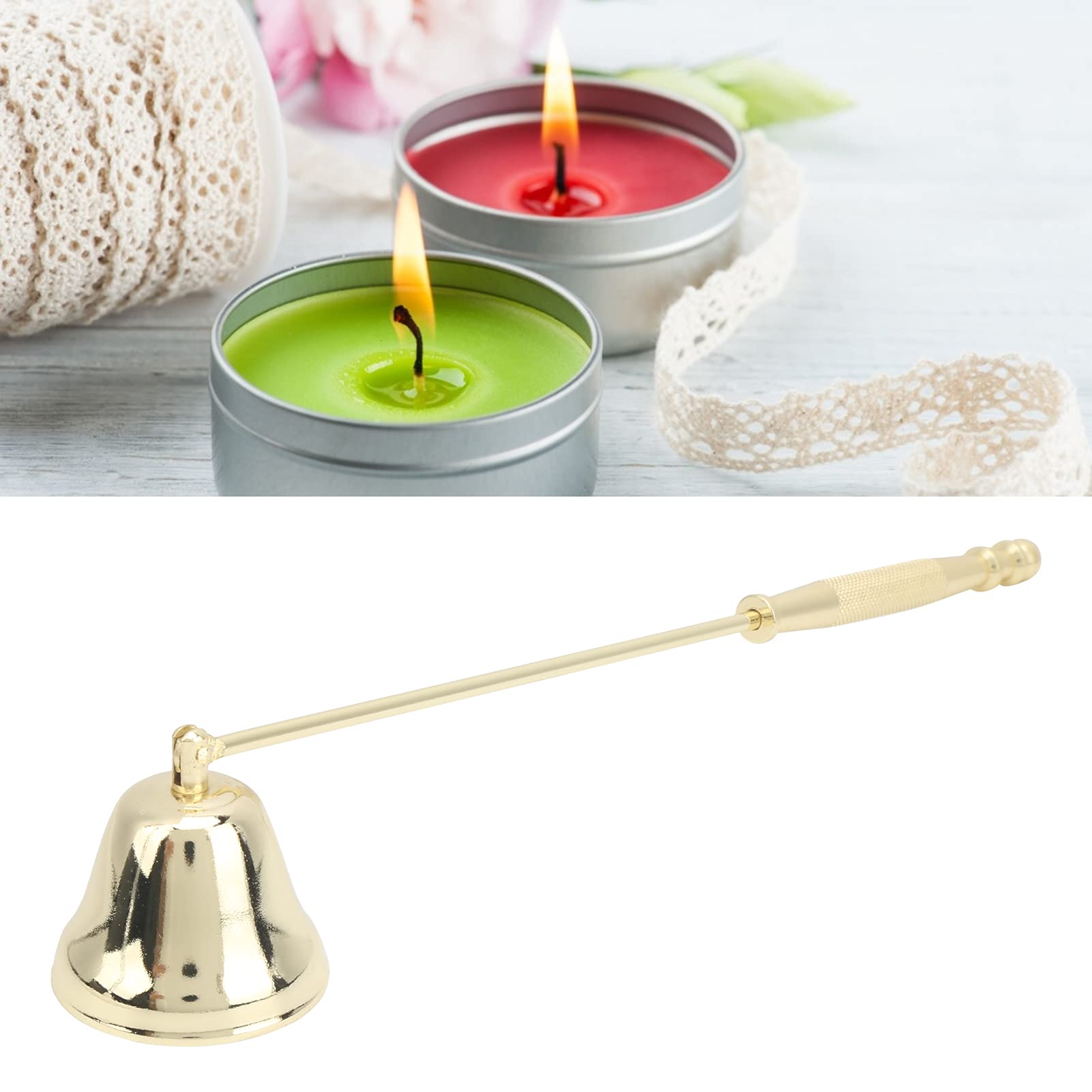 Spegnicandela In Acciaio Inox - Manico Lungo Per Spegnere Candele Senza Fumo O Cenere - Nero Elegante - Foto 7