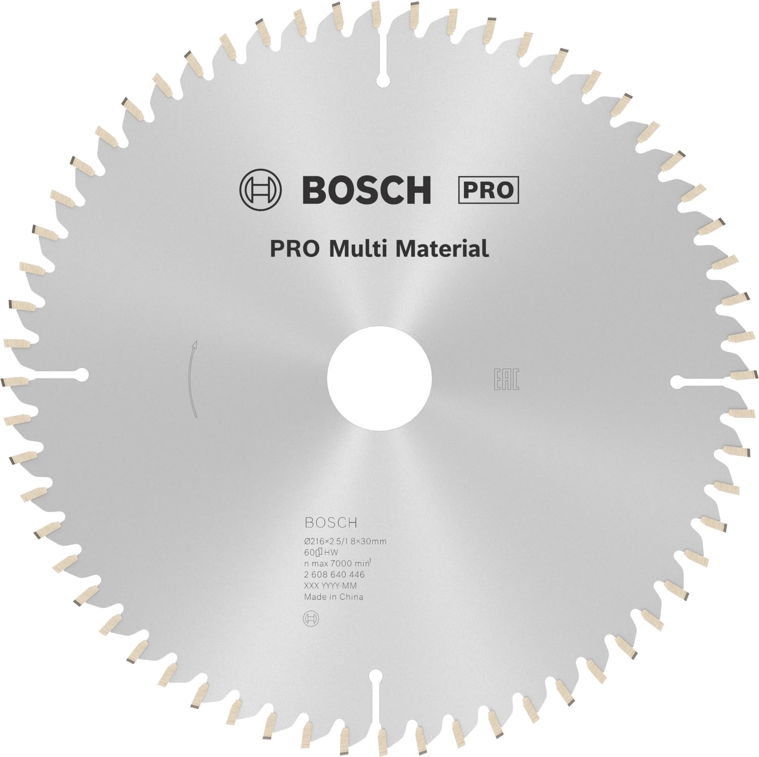 Bosch 1x Lame de scie circulaire PRO Multi Material pour scies à onglets filaires (pour Aluminium, Plastiques, Ø mm, Professional Accessoire Scie circulaire à onglets)