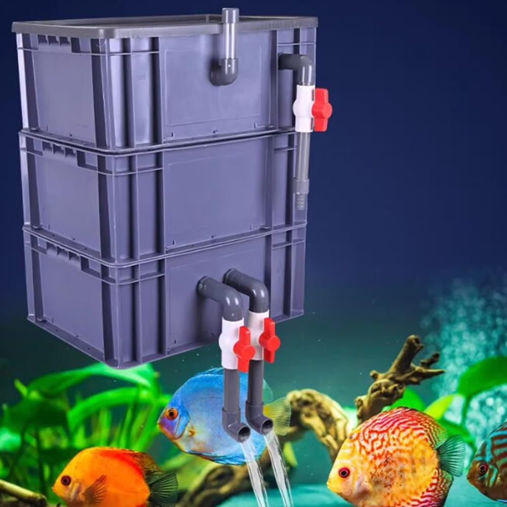 Aquariumfilter – Hängender Aquariumfilter, Filterkasten, Wasserzirkulations- und Umwälzbox für Fischteiche, Aquariumfilter mit Wasserfall-Wasserströmung, geeignet für Aquarien und