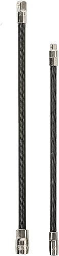 ARES 42072 - Juego de 2 extensiones de enchufe flexible de 2 piezas, extensiones de transmisión de 14 y 38 pulgadas, extensiones de 10 y 12 pulgadas