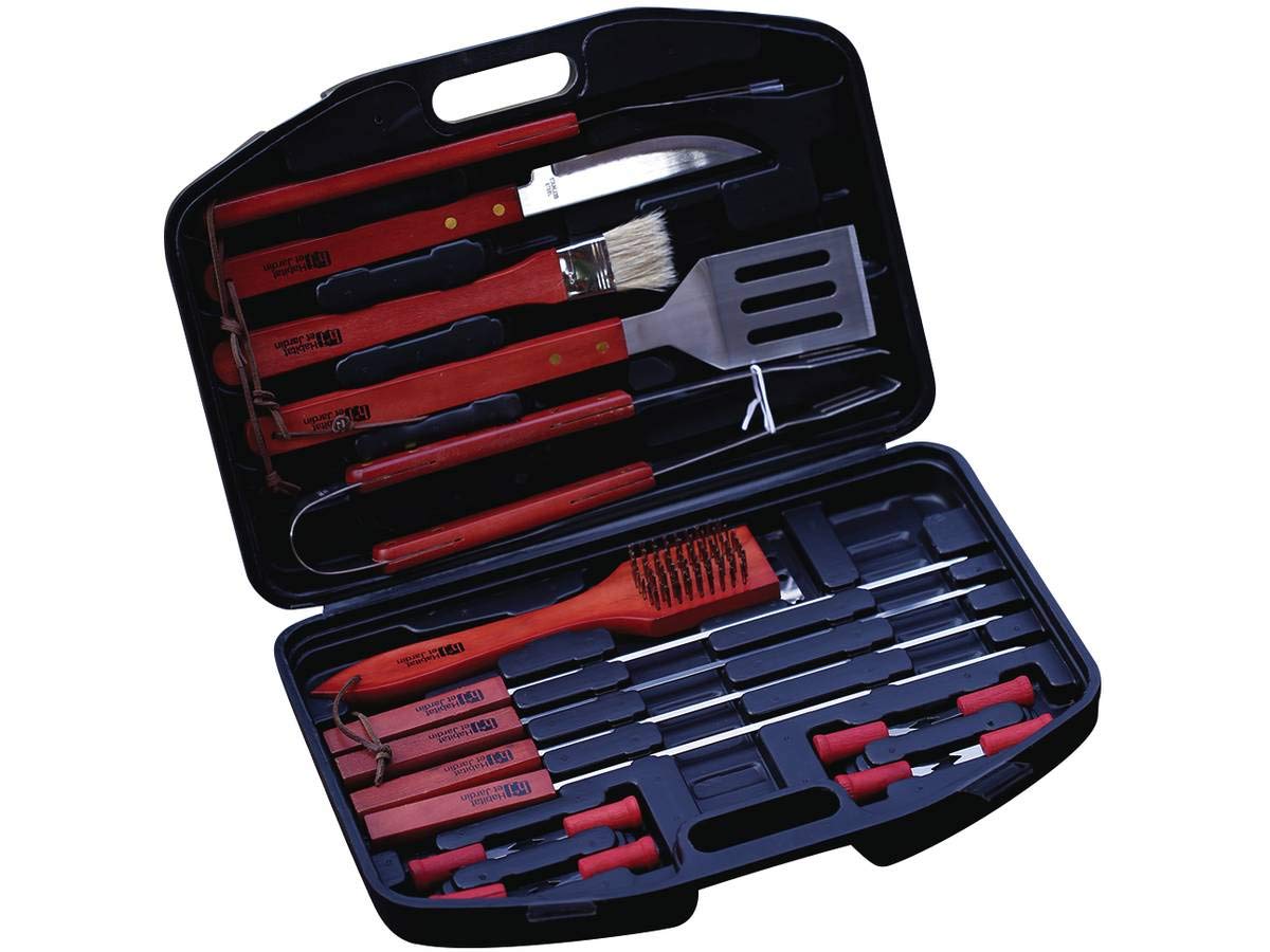 Habitat et Jardin Accesorios para Barbacoa Barbuc 3-18 Piezas - Rojo/Negro