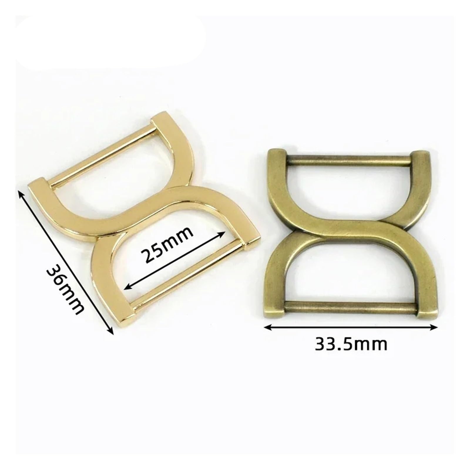 5/10/20 Pezzi 25 mm Fibbie for Cinturini in Metallo for Borse, Catene, Ganci for Cinture, Ganci for Indumenti, Cappotti, Bottoni, Accessori for Cucire Fai da Te(AntiqueSilver,25mm-20Pcs)