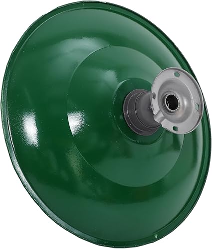 Homoyoyo Pantalla colgante de metal verde vintage con protector de bombilla, lámpara de techo retro para uso en interiores y exteriores, decoración