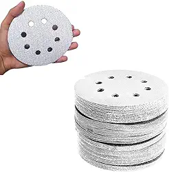 Kit 50 Disco de Lixa Fecho Aderente Pluma Branco 125mm Grão 800 - Starfer