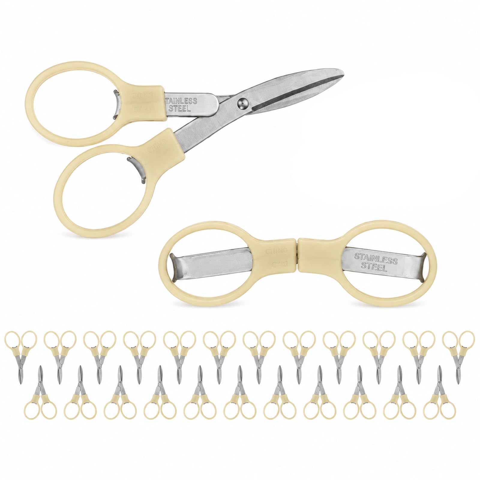 Essentials by Leisure Arts Tijeras plegables, bronceado, 144 piezas
