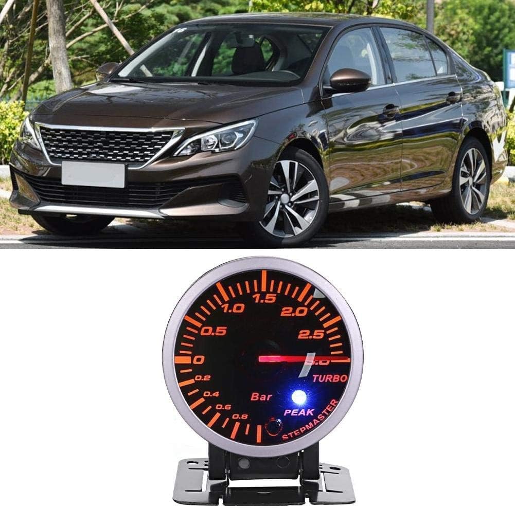 Turbo Boost Gauge, Turbo Boost Gauge, LED Vehicle Modification Turbo Boost Gauge, Hand DC12V for All Types Modified Vehicles