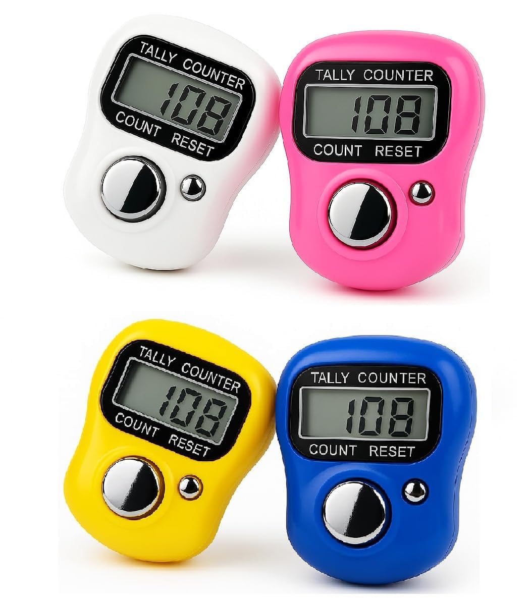 4 Pc Mini Digital Hand Tally Counter Finger Ring –Japa Counter for Mantra Jaap, Chanting, Tasbeeh, Head Counting & Cricket Umpire Use | LED Display, Auto Count, Adjustable Strap-image-15