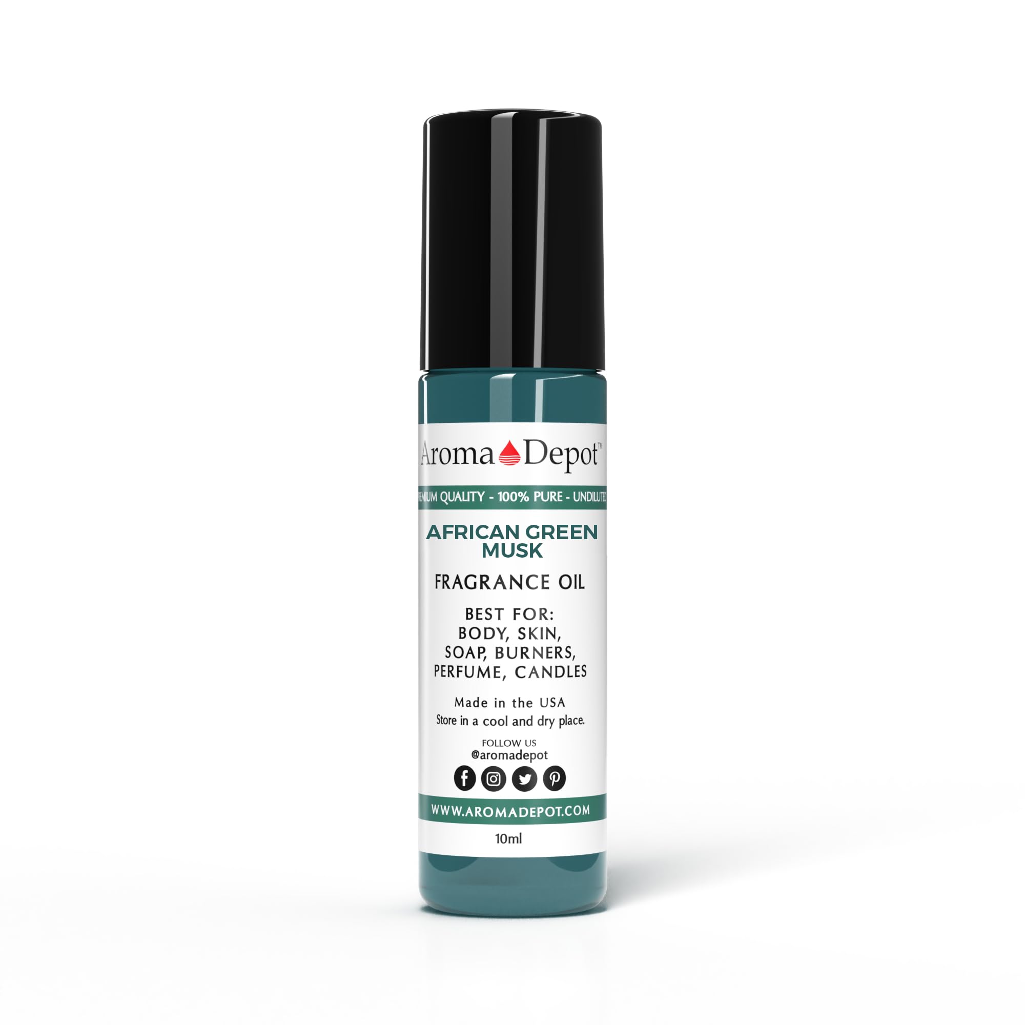Aroma Depot African Green Musk 10ml. / 1/3 fl. oz. Roll-On Perfume/Skin Oil Our Interpretation, Premium Quality Uncut Fragrance Oil