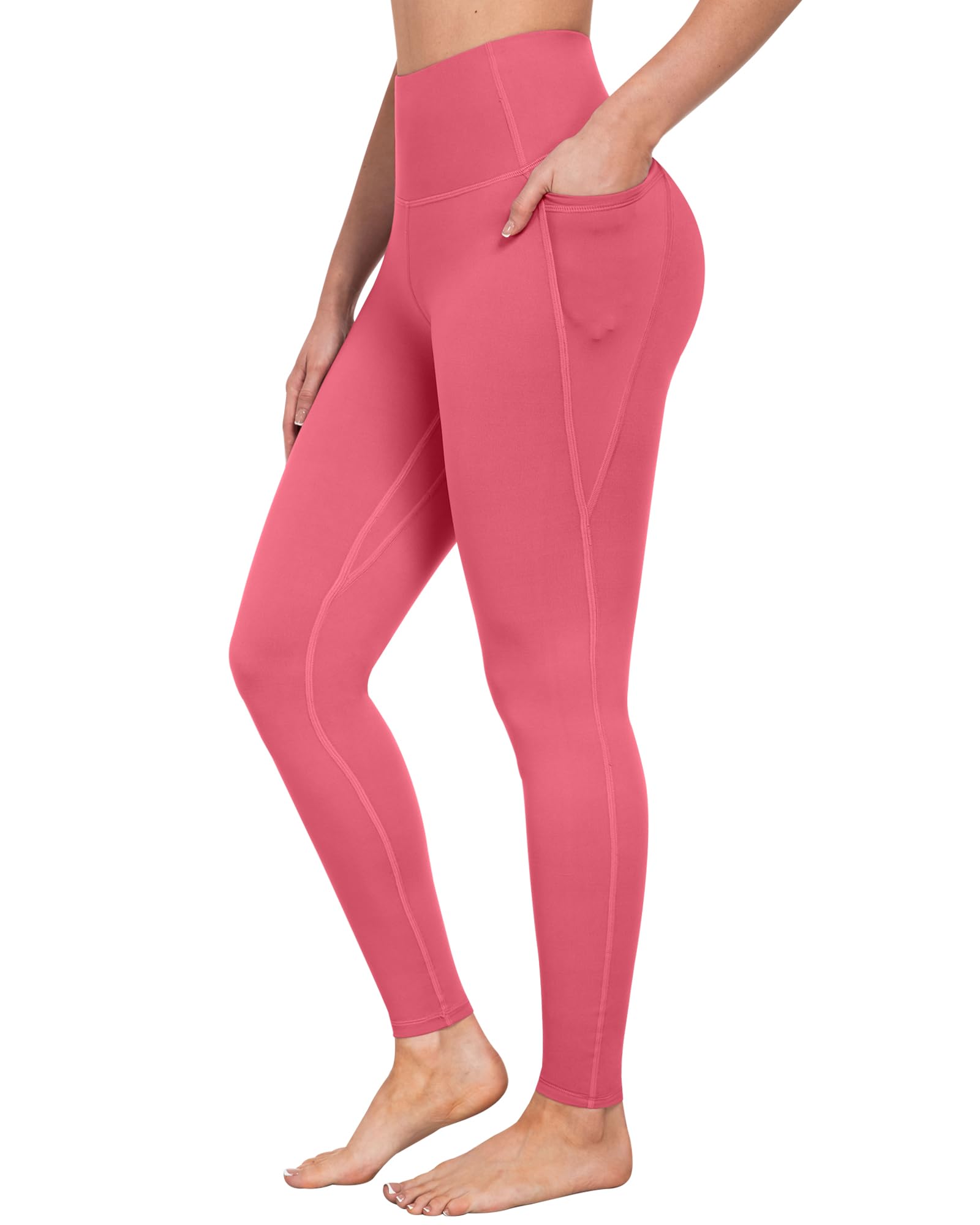 Leggings con bolsillos para mujer, control de abdomen, cintura alta, suaves, para entrenamiento, atletismo, correr, yoga, gimnasio — view 9