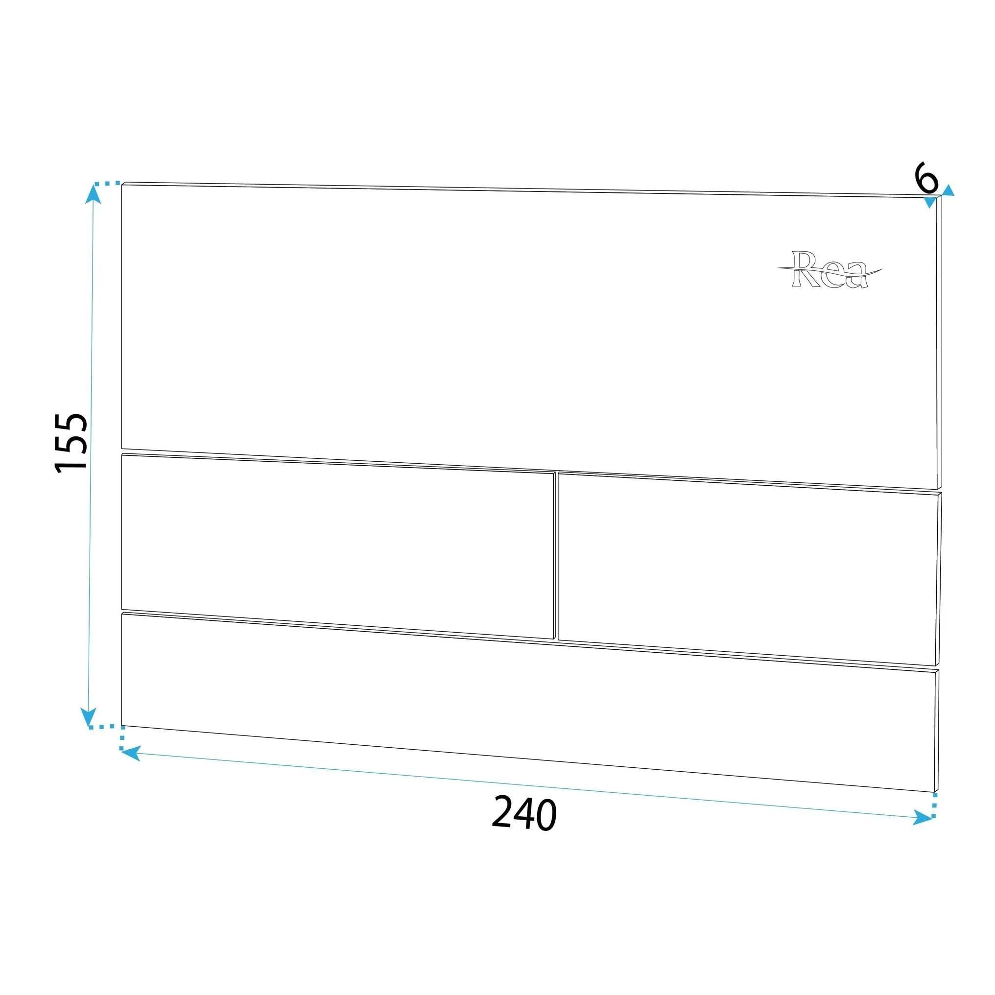 Rea - Stelaż Zestaw Podtynkowy Slim 024n Do Mis Wc Z Przyciskiem T Tytan - 22x35,2x106,2 cm