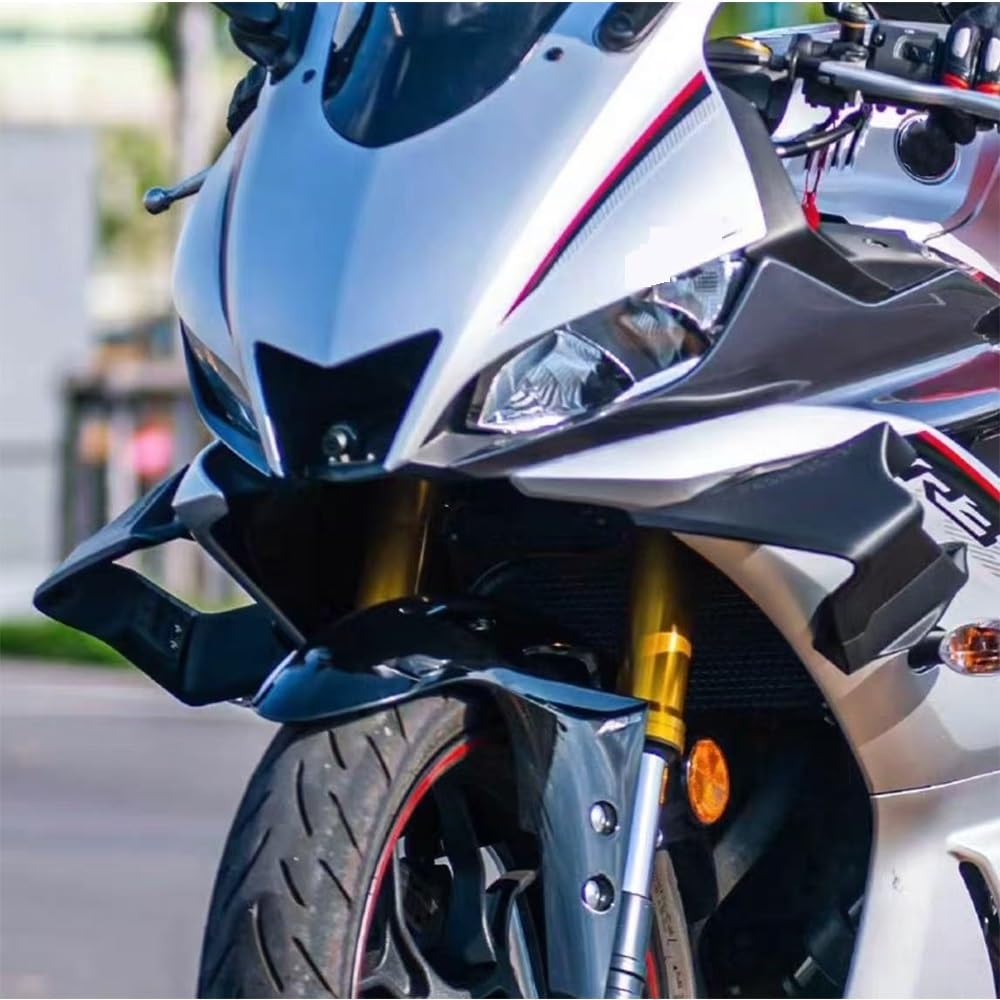 Adatto per YZF-R1 R1M 2015-2024 Moto Aerodinamica Spoiler Laterale Ala Carenatura Anteriore Inferiore Kit Fisso Kit spoiler anteriore