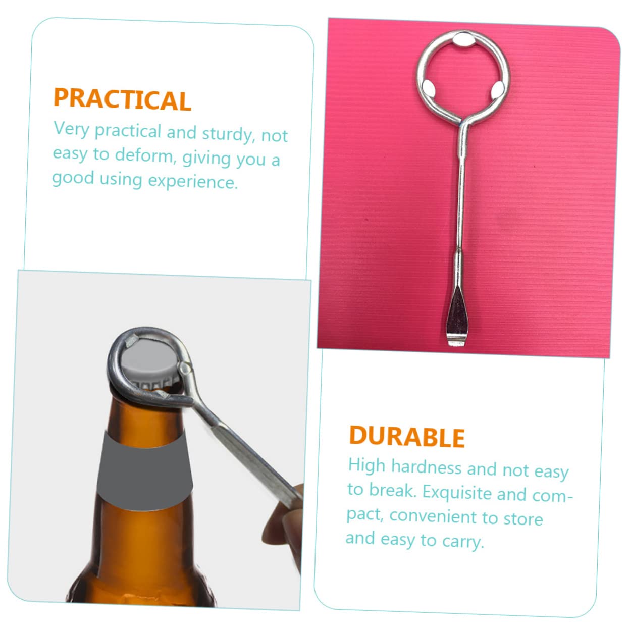 HOLIDYOYO Paint Can Opener Key Bottle Opener 6 Piece Set Rustproof Compact for Paint Cans Bottles