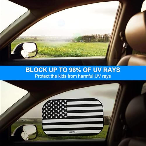 Miniatura 5 de Parasol para ventana lateral de automóvil, 2 piezas magnéticas reversibles para cortinas de ventana para bebés, niños, mujeres y hombres con rayos