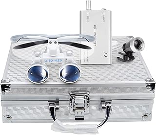 BoNew 3.5X Loupes 3W Head Lamp Kit with Light Silver Aluminum Box Color