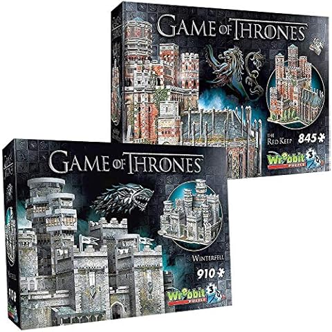 WREBBIT 3D Game of Thrones Bundle Pack Includes Both The Red Keep & Winterfell 3D Jigsaw Puzzles (1,755 Puzzle Pieces) Cover