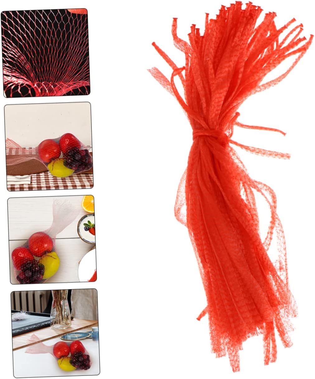 250 Pcs Reusable Mesh Produce Bags Breathable Storage Net Pouches for Fresh Fruits Vegetables Lightweight for Home Shopping Supermarket Use