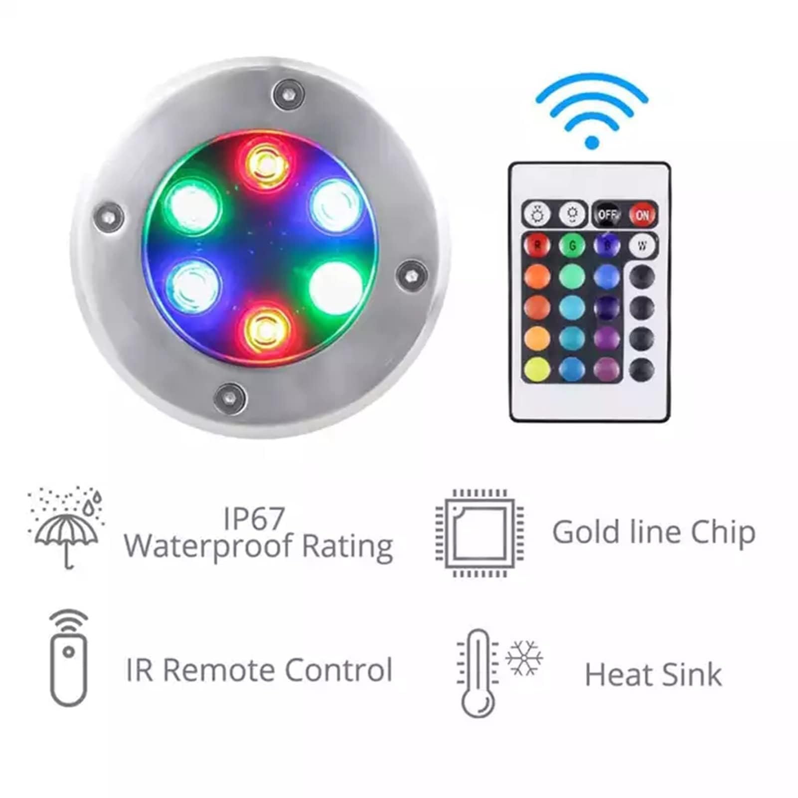 RGB LED ライト Amazon.co.jp: 埋め込みライトLEDライト - リモコン付きガーデン 景観