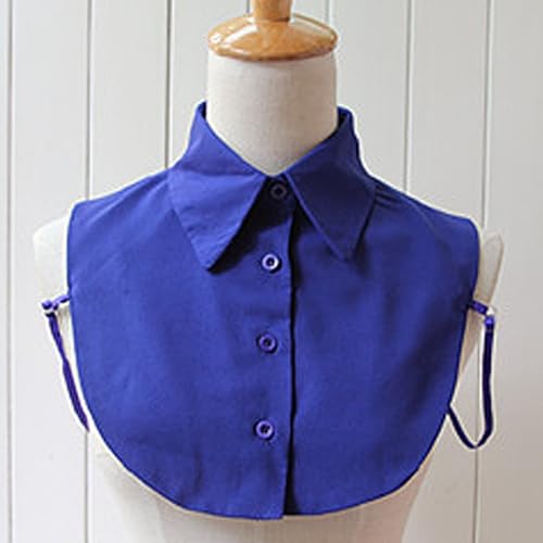 Miniatura 6 de 3 piezas de cuello falso desmontable Dickey cuello blusa media camisas falso cuello para mujeres niñas azul marino rosa, rosado, azul, azul marino
