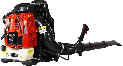 Soplador de hojas, motor de 4 tiempos de 76 CC para patio, potente soplador comercial de 750 CFM para patio trasero, césped, jardín, hojas que