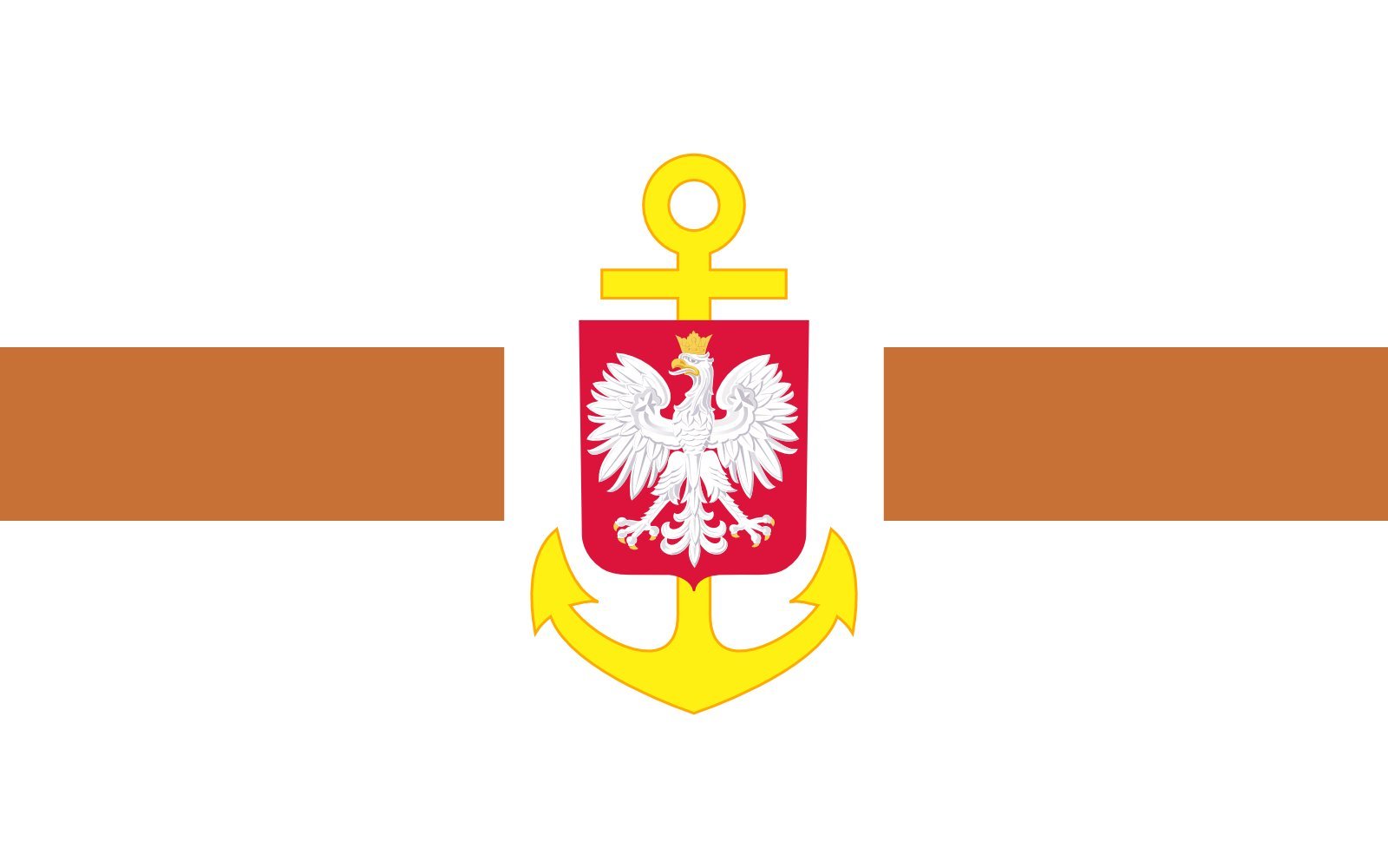 Drapeau Pologne POL marron grand pavillon officiel service Pologne