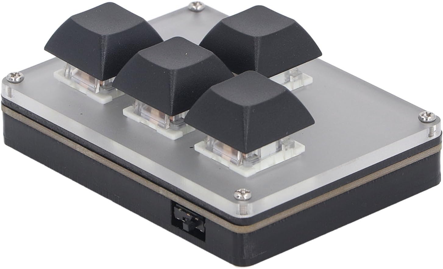 Wireless Mechanical Keyboard Compact Custom Keypad for Game Office Media, 4 Key Type C Keyboard for Efficiency Work Space