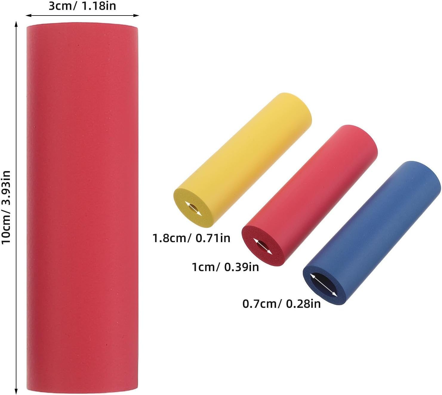 9pcs Foam Grip Tubing for Utensils and Tools with Self-Adaptive Sponge Material, Arc Shape to Minimize Finger Flexing Stress, for Writing and Filling Forms for Elderly and Disabled
