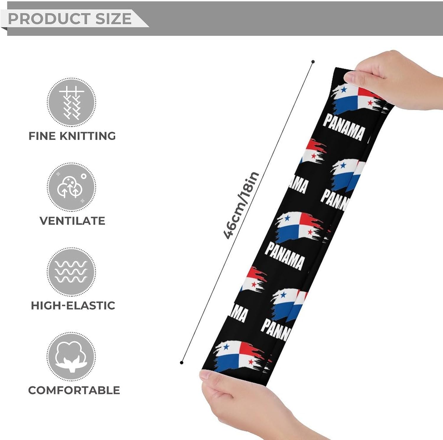 Panama Flag Panamanian Women Knee High Socks Novelty Thin Thigh Long Stockings Tube Sock Dress Casual