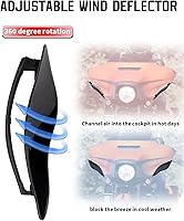 Vista 2 de Deflectores de viento ajustables negros para carenado superior, compatibles con Harley Davidson Street 2014-2024, Electra Glide, Ultra Limited, Tri