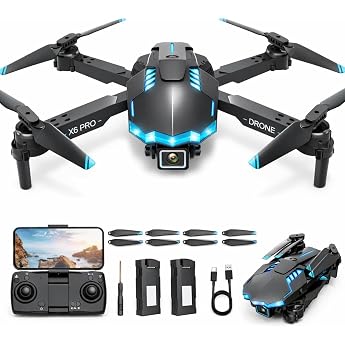 Drone with Camera 1080P for Children Beginners Brushless Motor RC Quadcopter Start with One Button/35 Minutes Long Flight Time/Altitude Hold Toys and Gifts for Boys Black