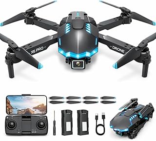 Drohne mit Kamera 1080P für Kinder Anfänger, Bürstenlosem Motor RC Quadcopter, Start mit einem Knopf/35 Min Lange Flugzeit/Höhenhaltung, Spielzeug und Geschenke für Jungen (Black)