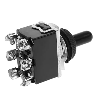 Way Heavy Duty Toggle Switch Dpdt Off for Car Dash Panel Construction with Cap Easy Installation for Automotive and Use