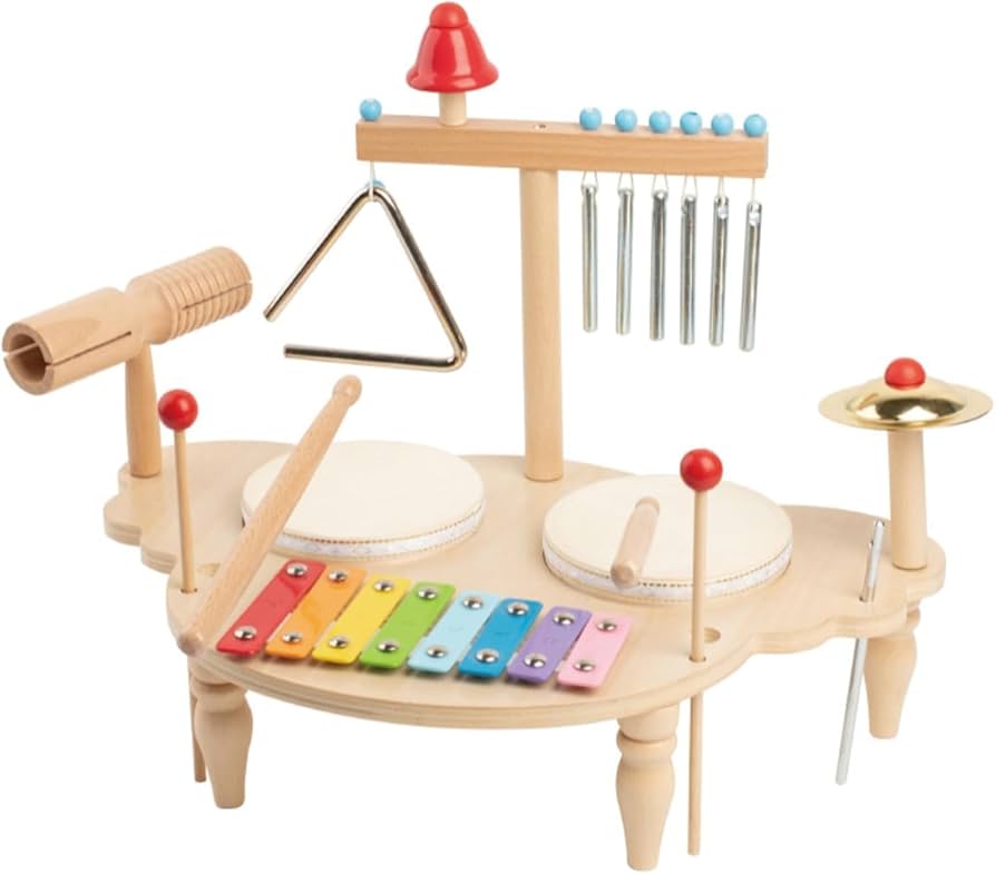 木製楽器セット 子供向け Amazon | let's make 楽器セット 木のおもちゃ 鉄琴 チャイム