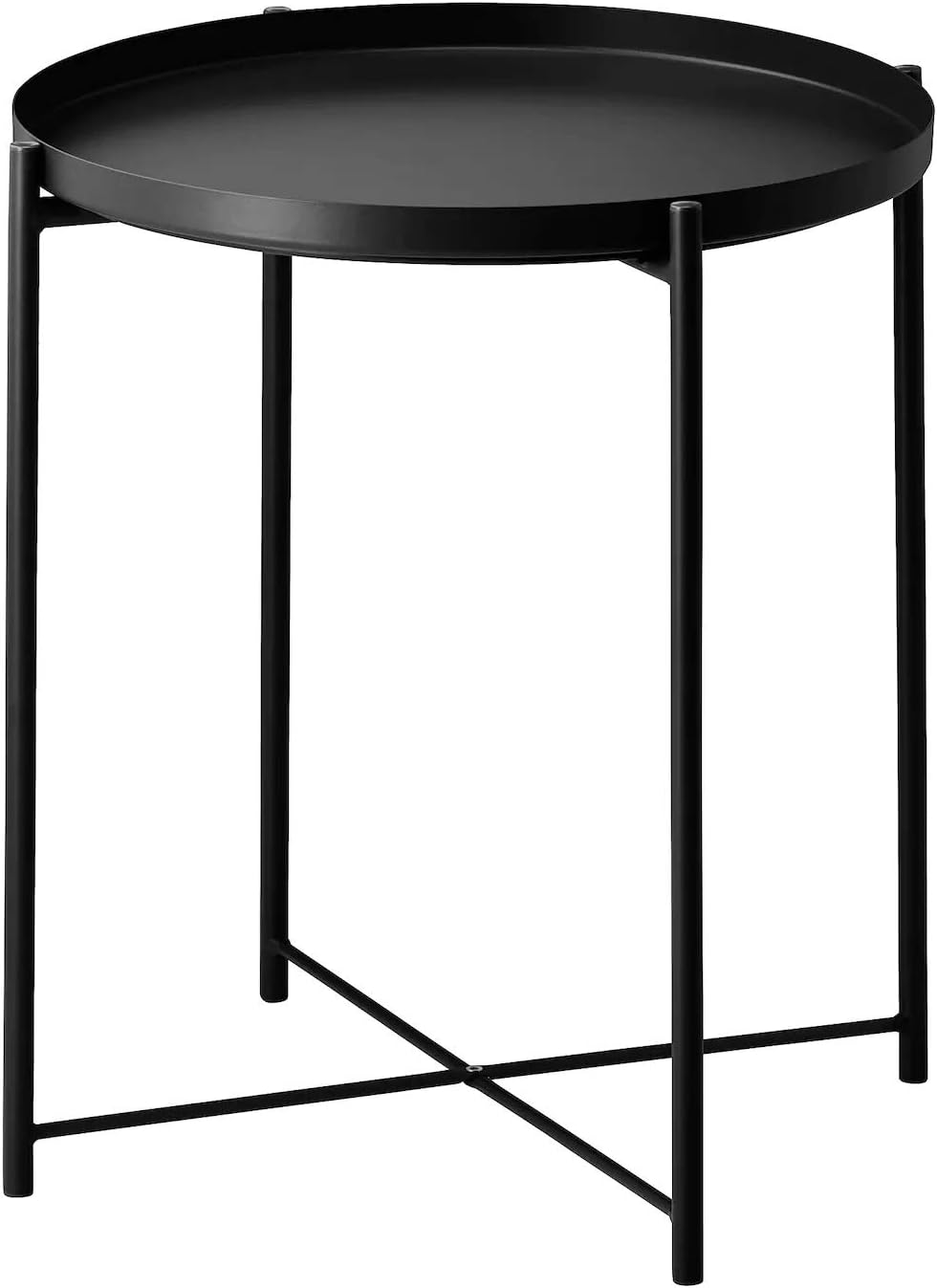 JANE EYRE Tray End Table, Small Round Side Table, Accent