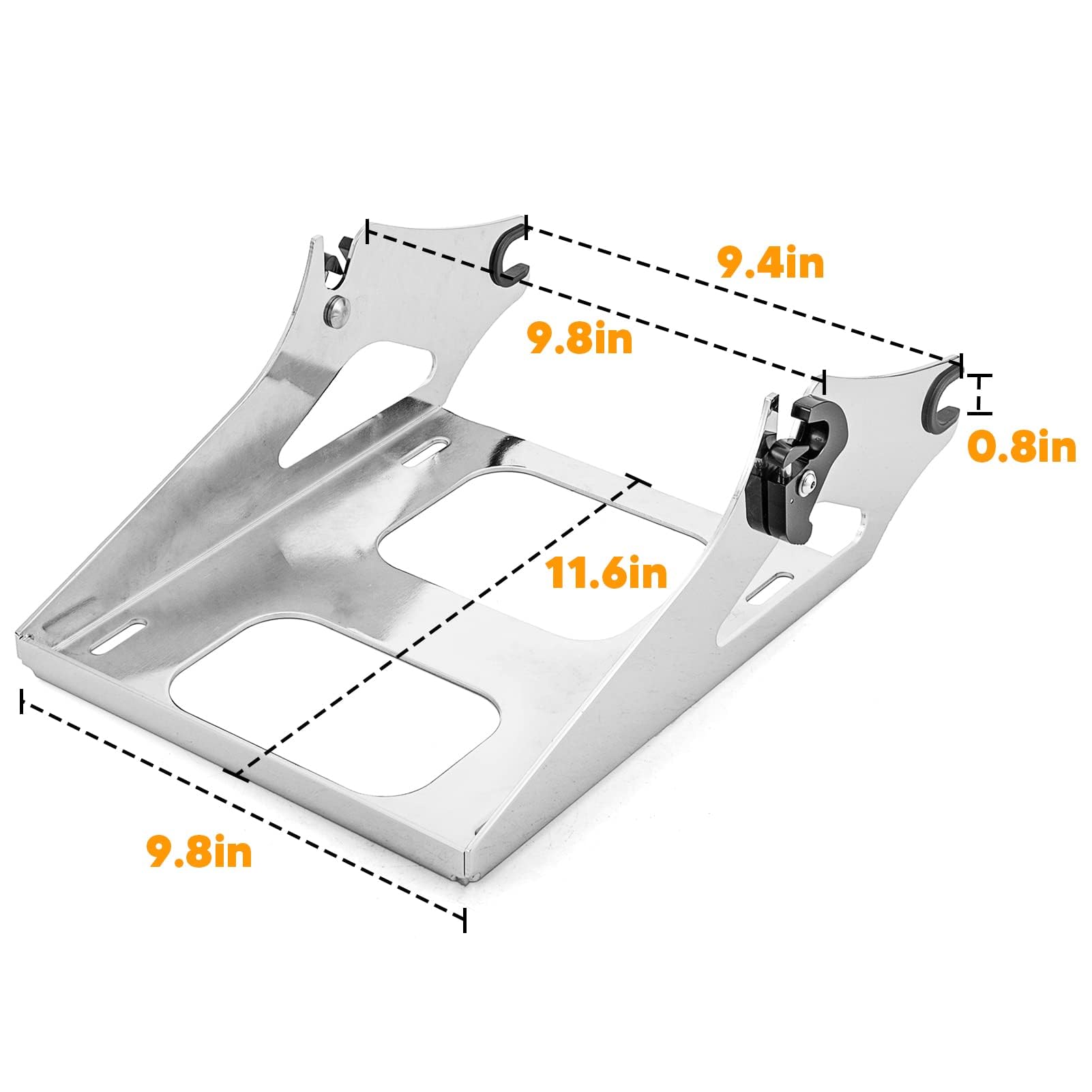 WeiSen Two-Up Tour Pack Pak Mount Portapacchi a sgancio rapido compatibile con Harley Davidson Touring Street Glide/Electra Glide/Road Glide/Road King 2014-2022