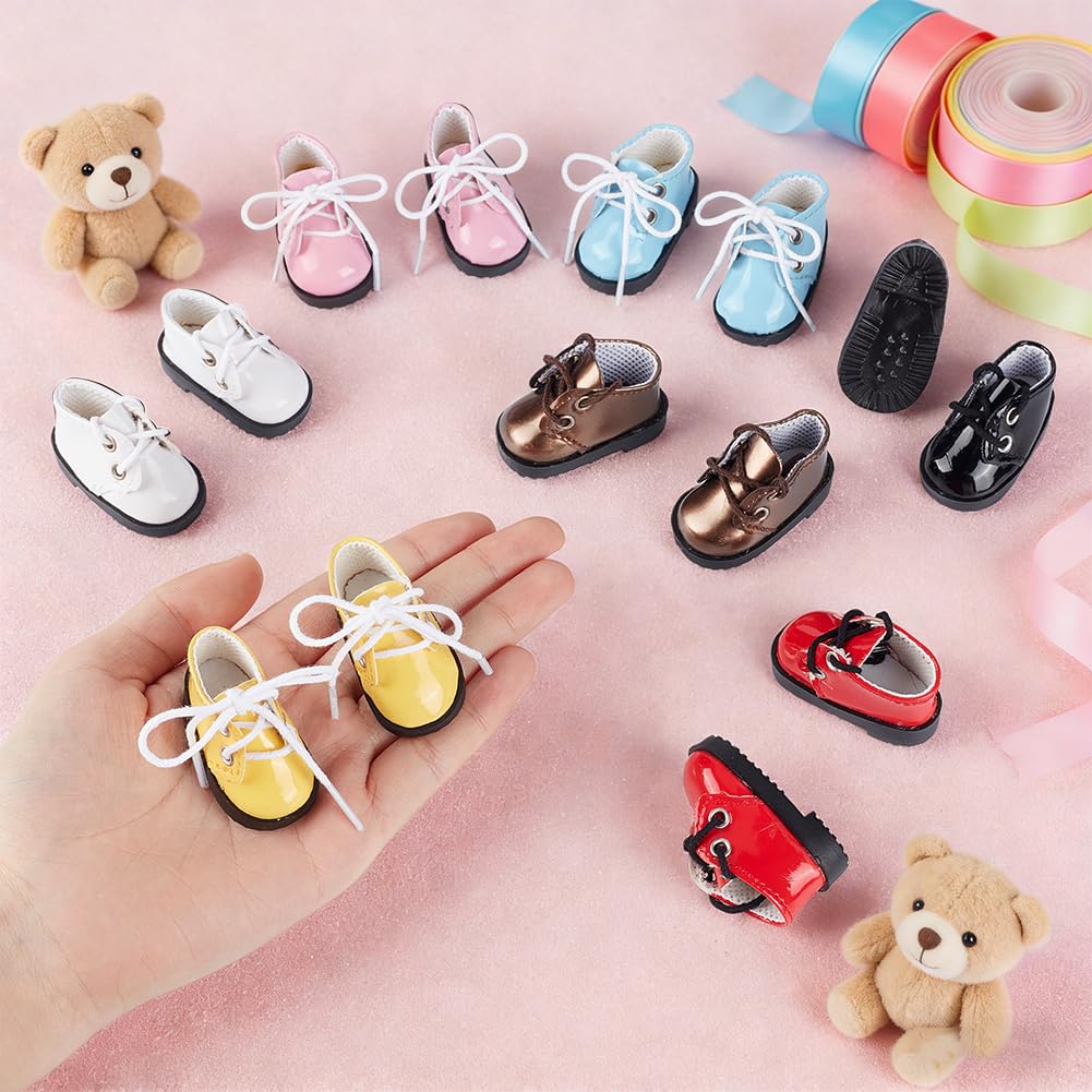NBEADS 7 works 7 Colors Cloth Doll Shoes - Image 3