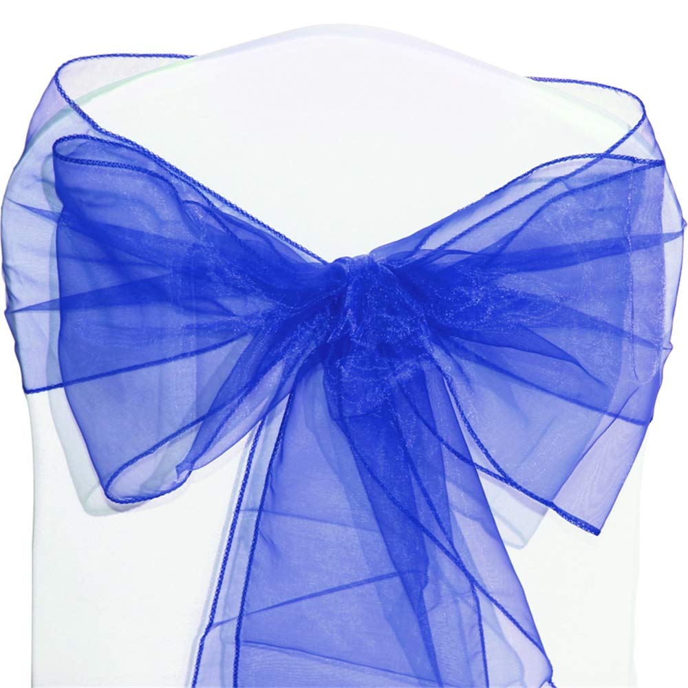 Time to Sparkle Pack of 60 Organza Sashes 22x280cm (Royal Blue)
