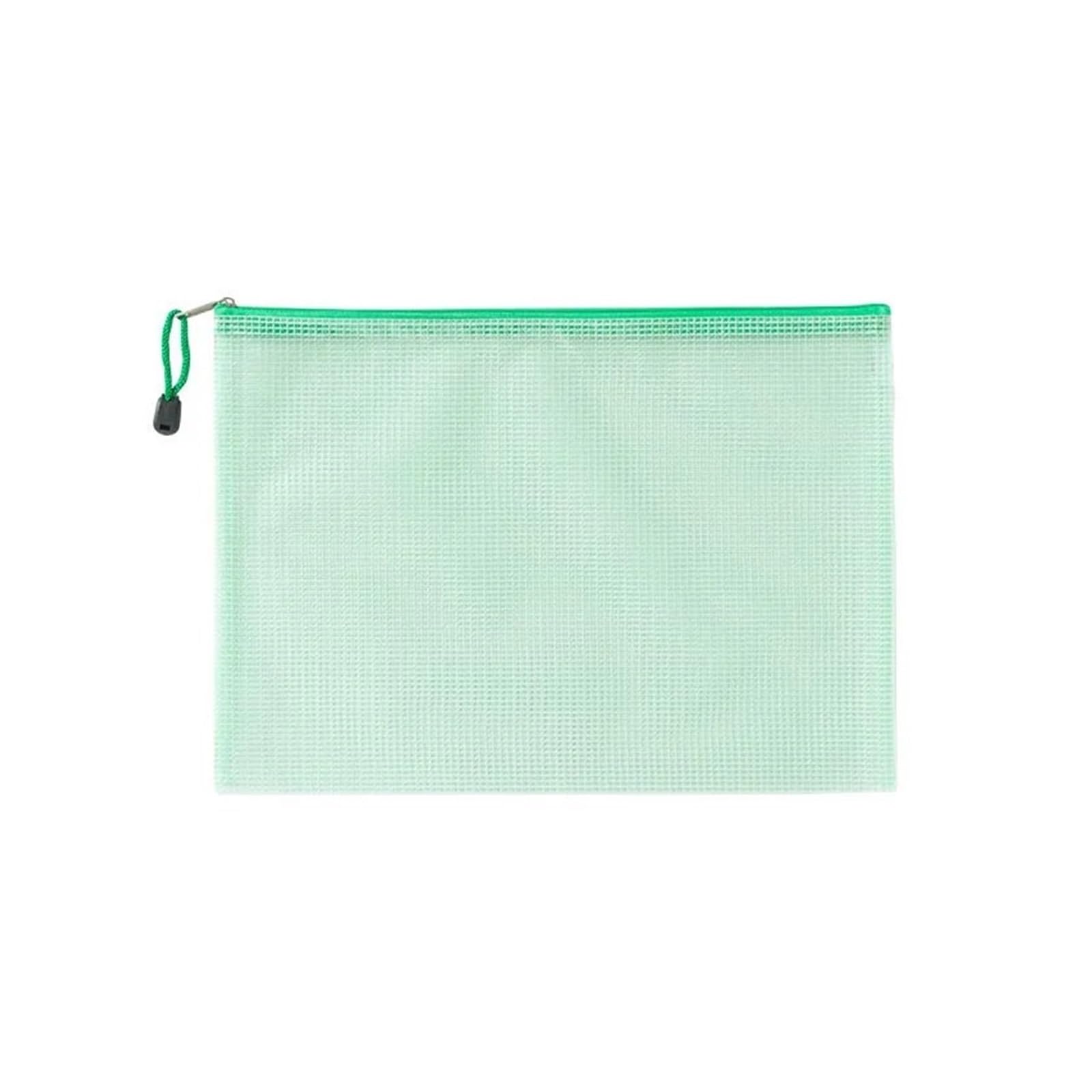 Borse con zip a rete Borsa con cerniera in rete Borsa con cerniera in rete Borsa for documenti in plastica multiuso for riporre gli elettrodomestici da viaggio for ufficio e casa(Green,A5 (23.5CMX17CM