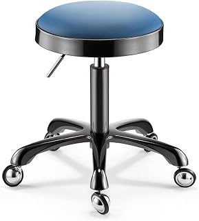 Swivel Rolling Stool,Swivel Stool On Wheels,Cosmetic Stool,Saddle Stool Chair for Massage Clinic Spa Salon Cutting, Saddle Rolling Stool with Wheels Adjustable Height/Color1