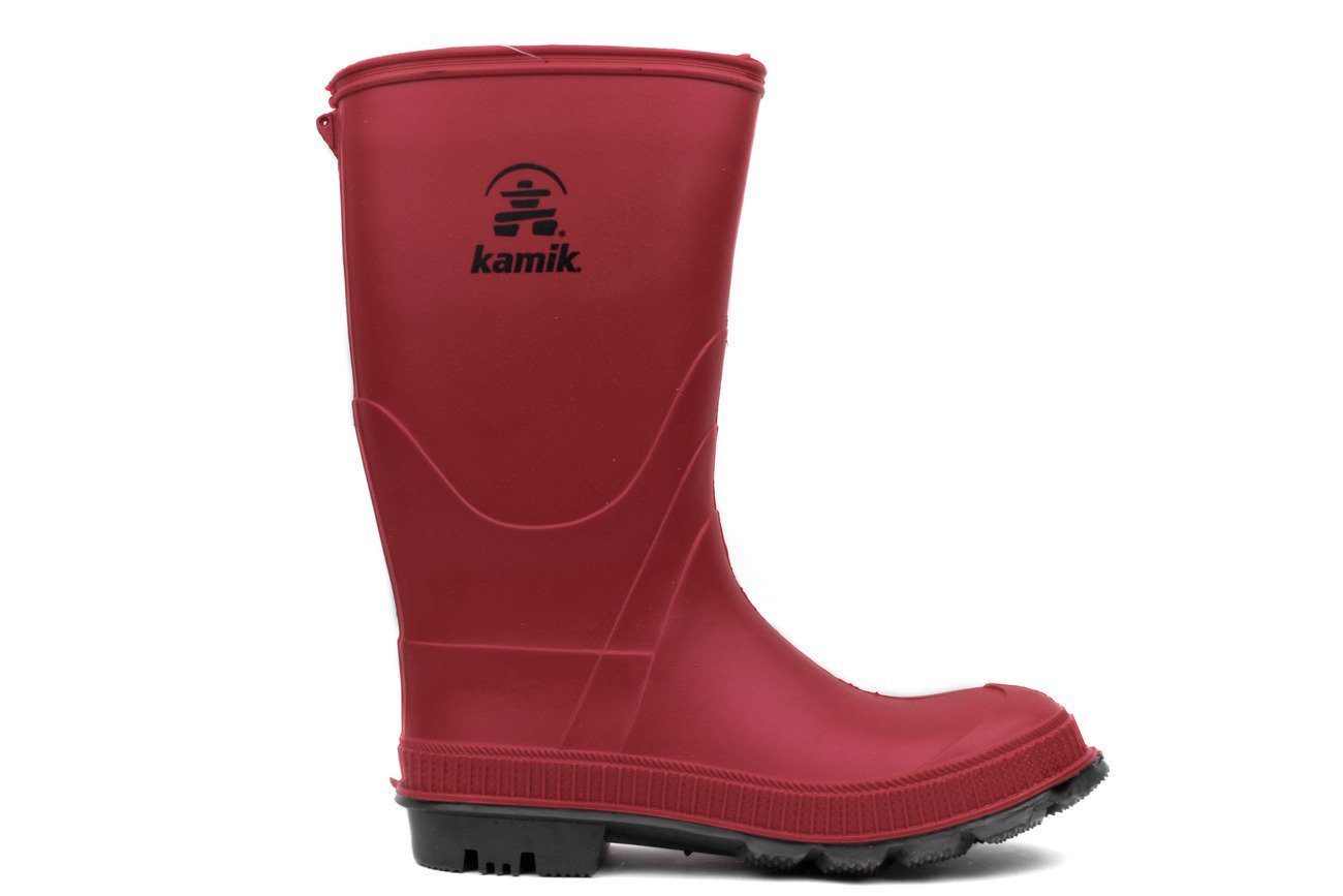 Kamik Kids Stomp Waterproof Rain Boots,Olive