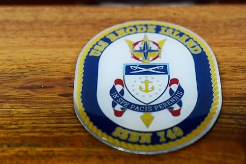 Miniatura 5 de Squadron Nostalgia LLC USS Rhode Island SSBN-740 Modelo submarino, azul marino, modelo a escala, caoba, 20 pulgadas, clase de Ohio
