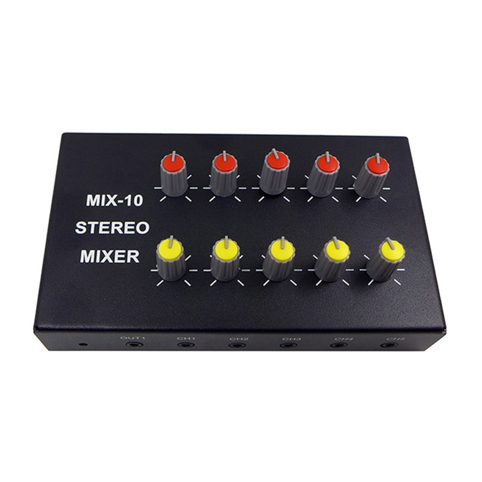 10-Way Stereo Mixer Board Headphone Amplifiers Sound Mixing Distributor 3.5MM Aux Mixing Amplifier