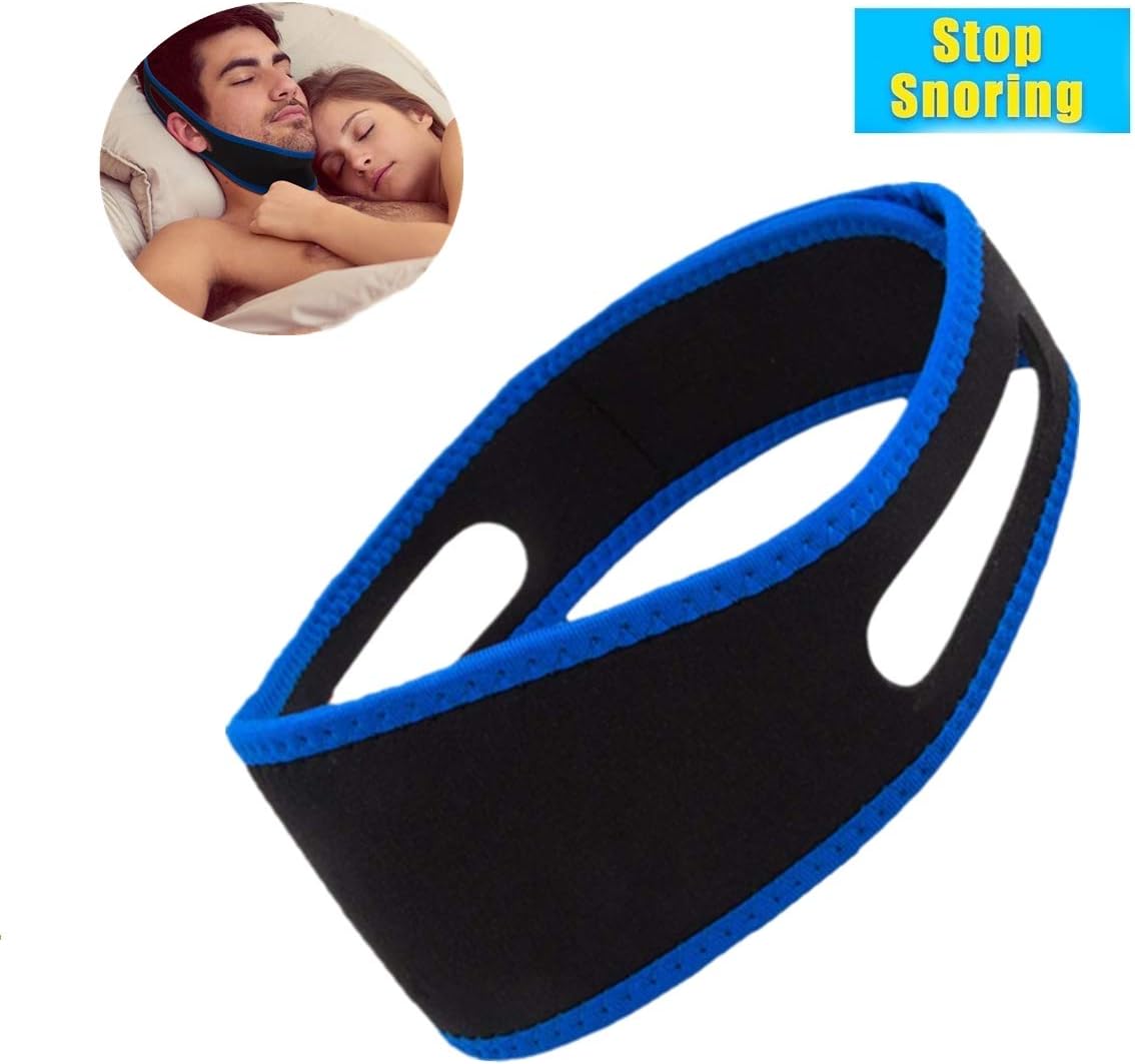 Anti snoring Devices, Anti Snoring Chin Strap, Advanced snoring Solution, Snore Reducing Aids Snore Stopper Chin Strap, Stop Snoring Sleeping Aid for Snoring Women and Men