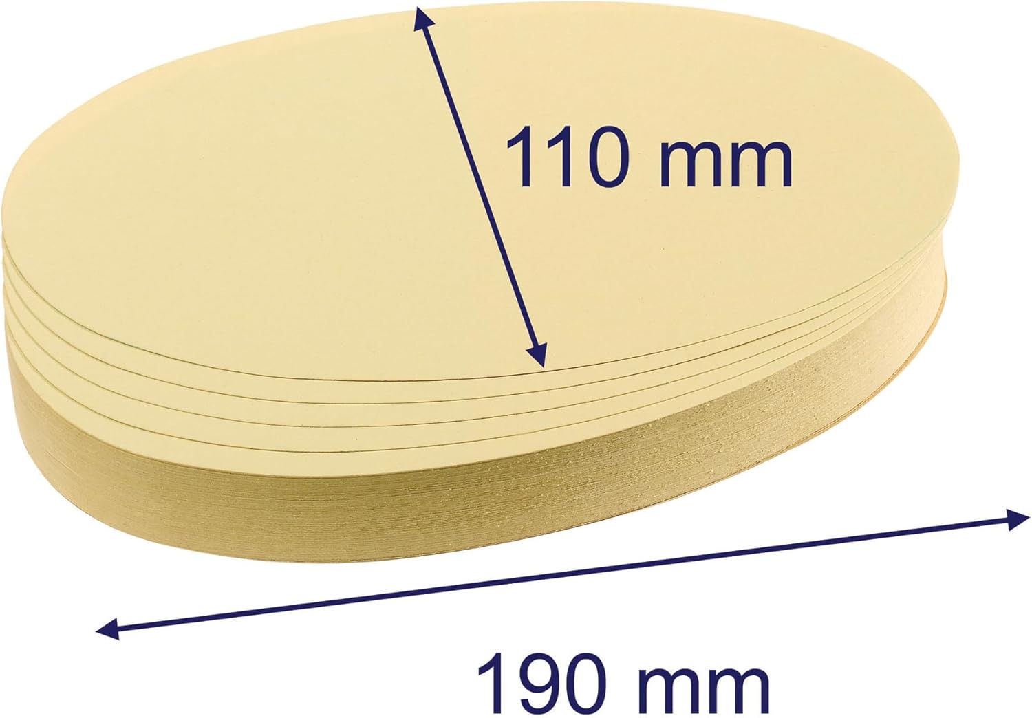 Franken UMZ 1119 04 Prompt Cards Oval 11 x 19 cm 130 GSM Pack of 500 Yellow 500 Stück Orange