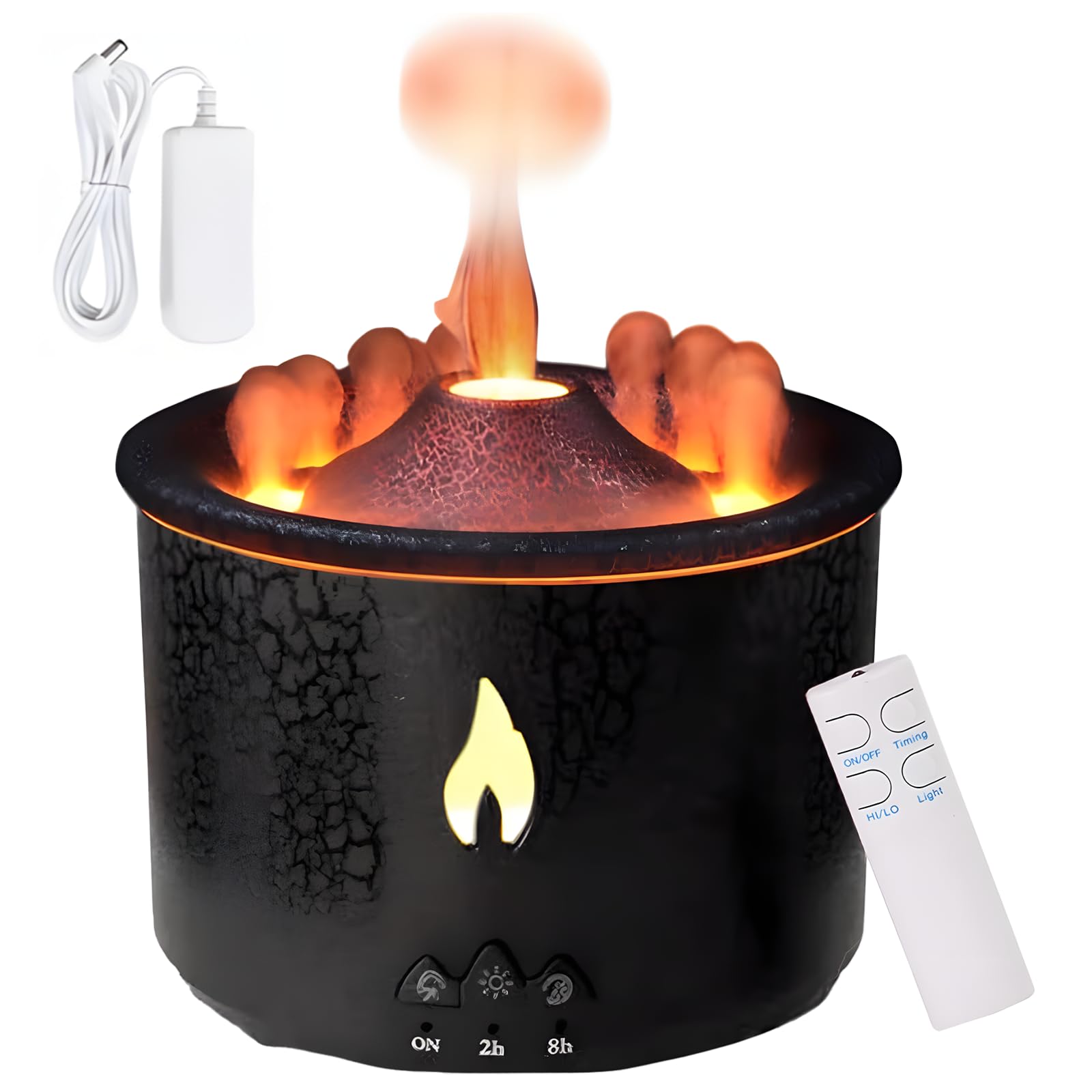 Diffuseur d'aromathérapie volcan 300ml avec 2 modes de brume et changement de lumière