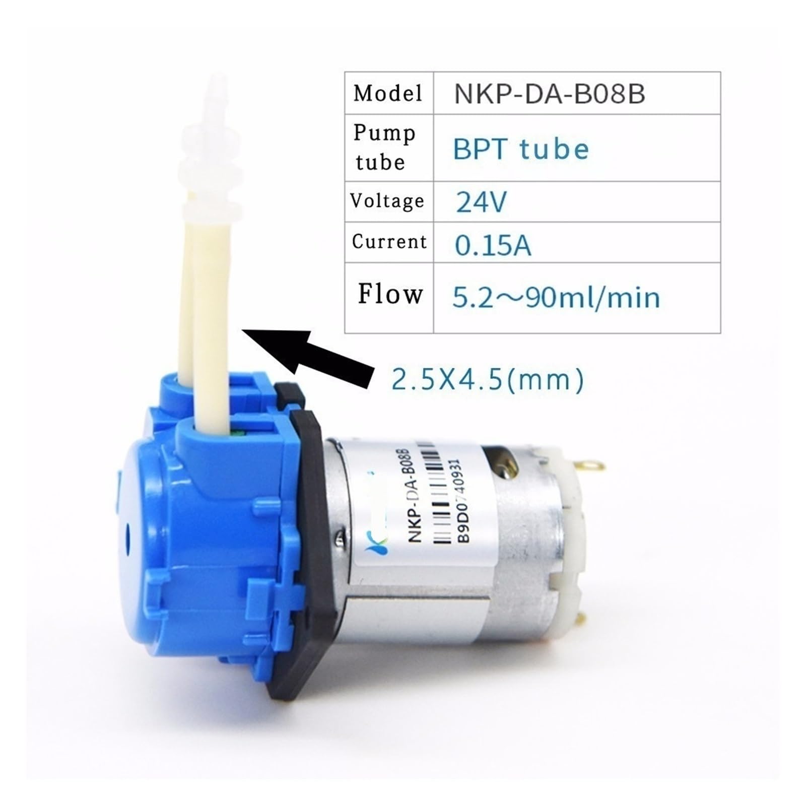 Bomba peristáltica 12V DC dosificadora de líquidos DIY